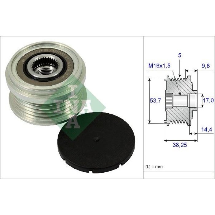 ALTERNATÖR KASNAĞI ASTRA J-CORSA D-INSIGNIA A-MERIVA B-ZAFIRA C-CRUZE 1.2-1.4 XER-NEL-NET-A14XEL 1204293-55580127-55579927-95520019 INA 535024210