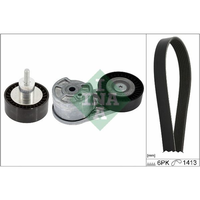 ALTERNATÖR KAYIŞ GERGİ KITI KAYIS GERGI AVERE BILYA TRANSIT V-362/V-363 17 2.0 ECOOBLUE 6PK 1413 INA 529055010