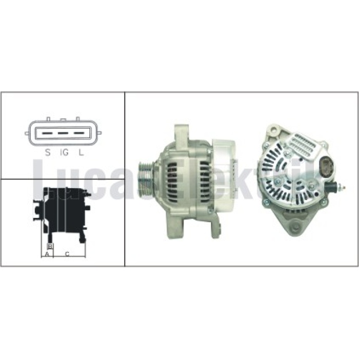 ALTERNATOR 12V 70A DENSO TIP COROLLA VII 1.6I CORONA VI 1.6I CARINA E 1.5I CELICA VI 1.8 LUCAS LEA0189