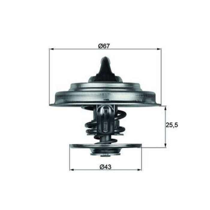 TERMOSTAT 87 C MERCEDES M102 M103 OM615 OM904 W201 W202 W124 W210 W140 . AXOR 1838 MAHLE TX18.87D