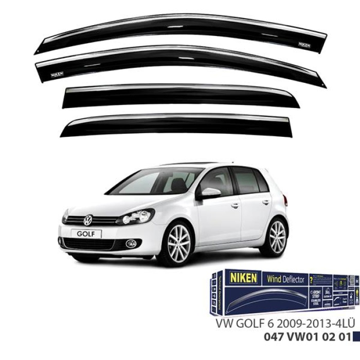 KROMLU CAM RÜZGARLIĞI VW GOLF 6 2009-2013 4LÜ NIKEN 047VW010201