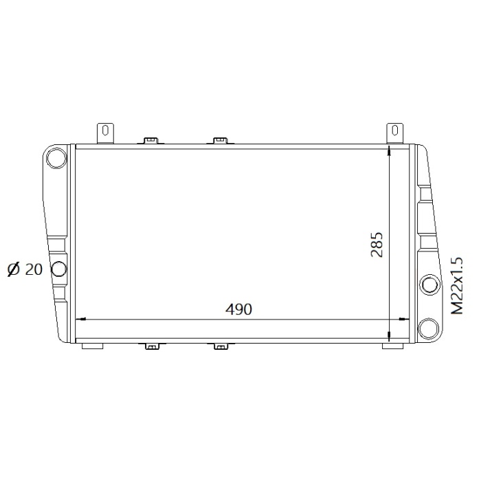RADYATÖR FELICIA-FAVORİT 1.3 KLİMASIZ MEK 489x285x34 ALÜMİNYUM ORIS MSK001034