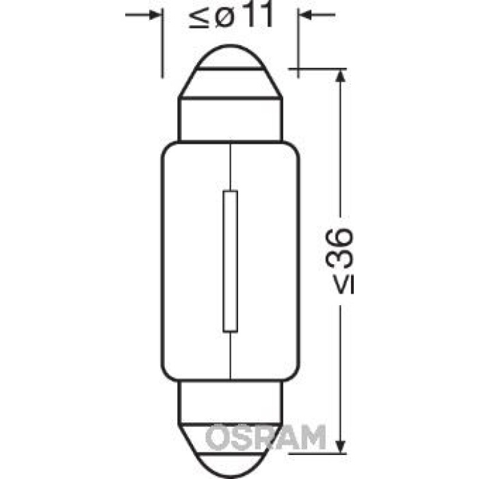 AMPÜL 12V 5W SV8.5-8 C5W UNV1 OSRAM 6418