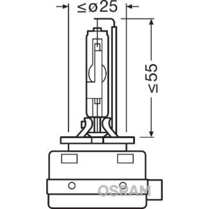 AMPUL GAZ DESARJLI 40V 25W D8S XENARC OSRAM 66548