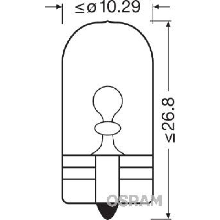 AMPUL 12V 5W DİPSİZ GÖSTERĞE SARI IŞIK OSRAM 2827NA