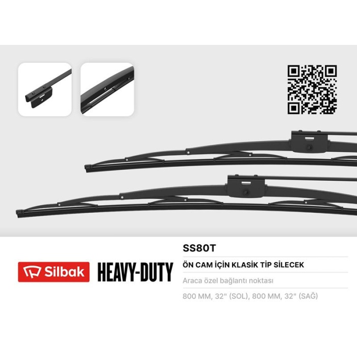 SİLECEK SÜPÜRGESİ 800MM ISUZU MİDİBUS-TURKUAZ-IVECO M25-M29-COBRA 160/BMC BELDE 220 YM 08 TEMSA PRES TİJ /MİDİBÜS 08 MB 0303-V8-80CM 08 TEMSA DİAMOND 08 IVECO M23-M50 08 MB 0402-0405-OTOKAR M3000 VİDAL SILBAK SS80T