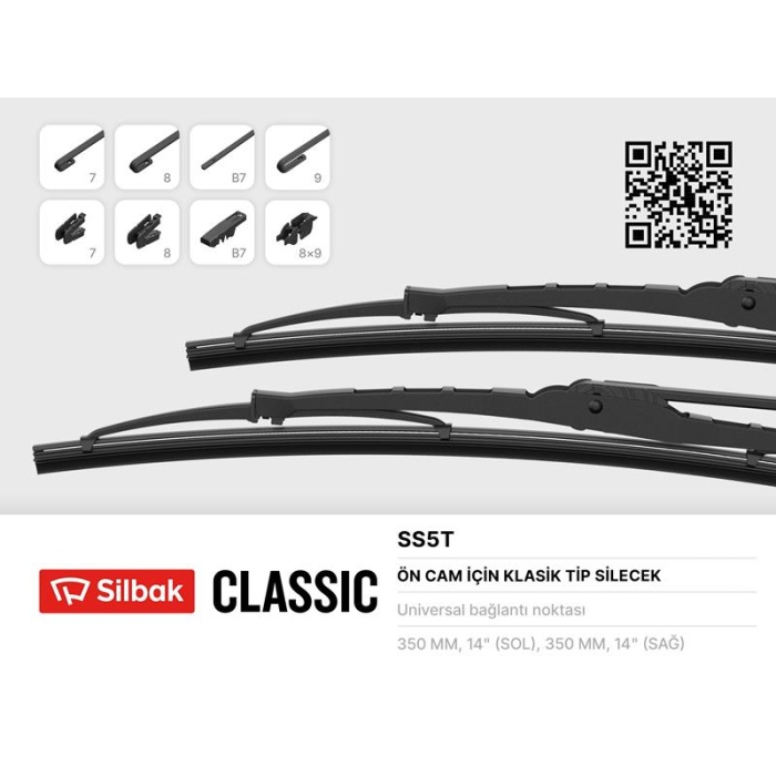 SİLECEK SÜPÜRGESİ 340MM M124-SERCE-SKODA-ANADOL-AS250-400-900-BMC TM135-140 SILBAK SS5T