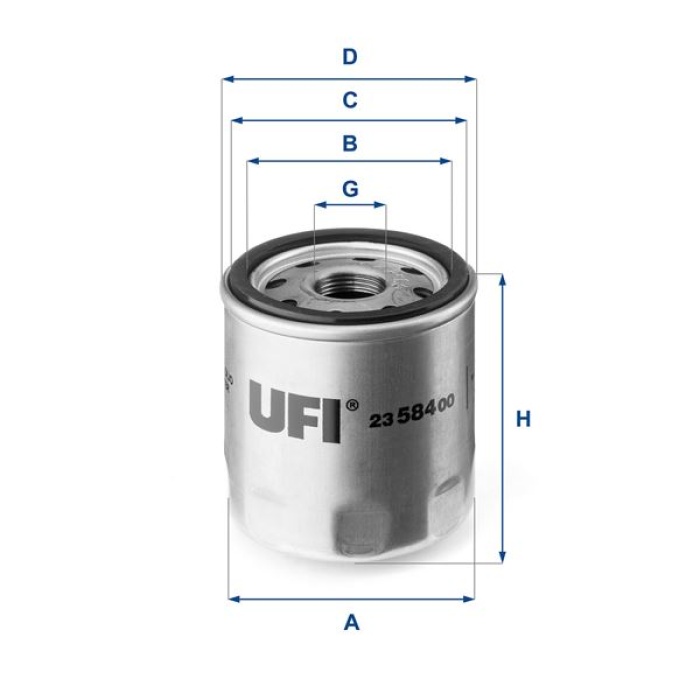 YAG FILTRESI TRANSIT V348-V347-V363-V362 06 14 2.2-2.4 TDCI BOXER JUMPER III BOXER JUMPER DUCATO 2.2HDI 06 2.2HDI UFI 2358400