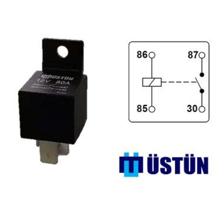 GÜÇ ROLESİ 12V 4P 80A USTUN RL800