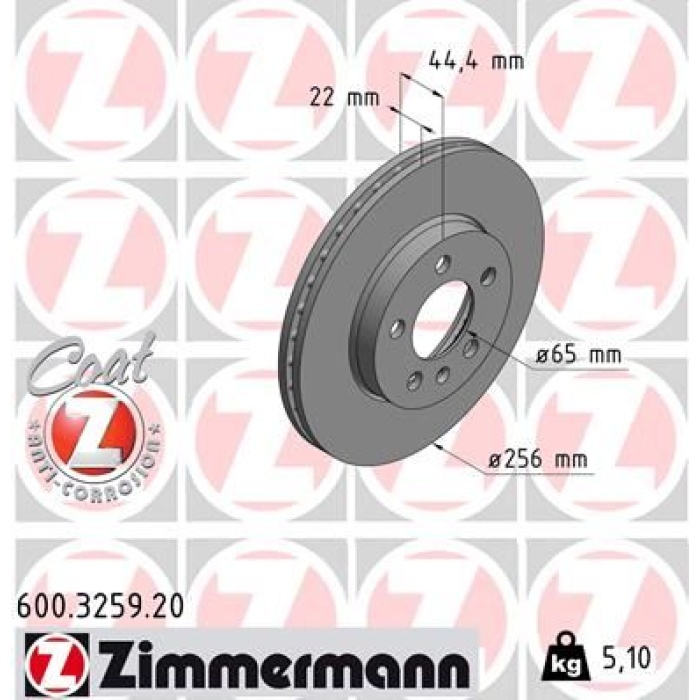 ÖN FREN AYNASI POLO VI 18 IBIZA V 17 A1 19 KAMIQ-SCALA 19 256x22x5DLxHAVALI 0986479F32-DF6584 ZIMMERMANN 600.3259.20