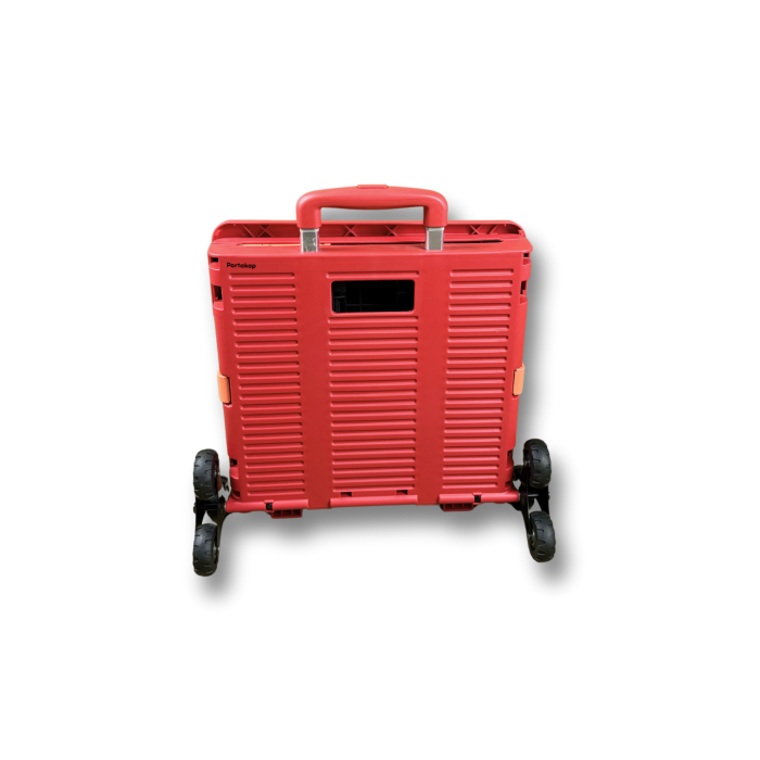 Portakap 6 Tekerlekli, 55 Litre Kırmızı Katlanır Alışveriş Arabası