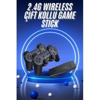 Retro Game Stick Çift Kol Kablosuz Atari Oyun Konsolu 2.4g Uyumlu