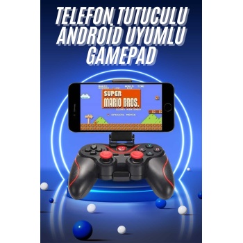 Joystik Gamepad Bluetooth Telefon Tutucu Oyun Kolu Telefon Android Uyumlu