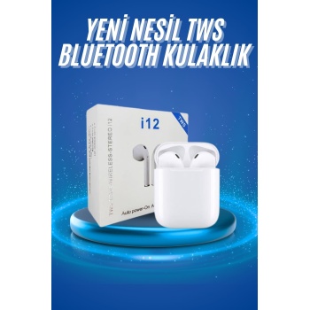 Kablosuz Bluetooth Kulaklık Yeni Nesil Android ve İOS Uyumlu Kulaklık Beyaz