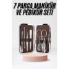Çantalı 7 Parça Manikür Pedikür Seti Tırnak Makası Cımbız Törpü
