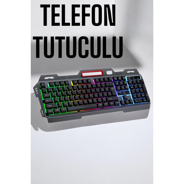 Led Işıklı Oyuncu Klavye Usb Girişli RGB Işıklı Q Klavye