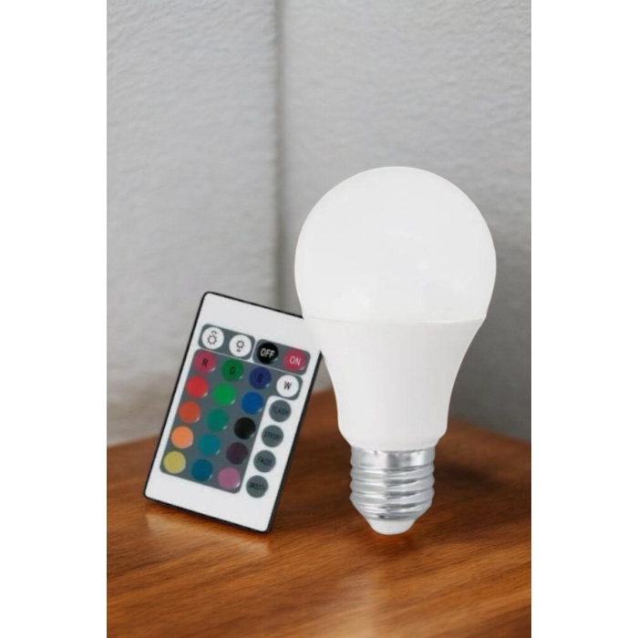 RGB Led Lamba Led Işık Ampul Renk Değiştirebilen 100 Watt