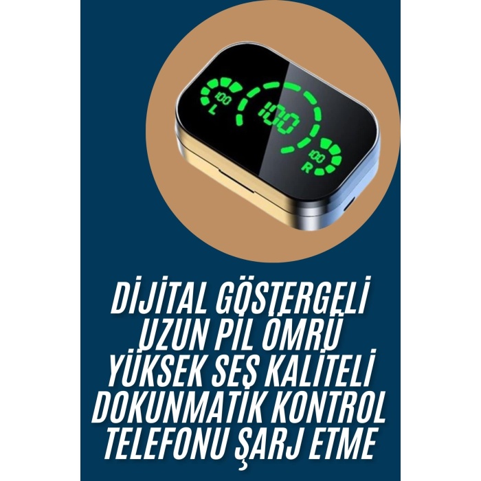 2025 Model Bluetooth Kulaklık Telefon Şarj Edebilen Çağrı Cevaplama Dijital Göstergeli