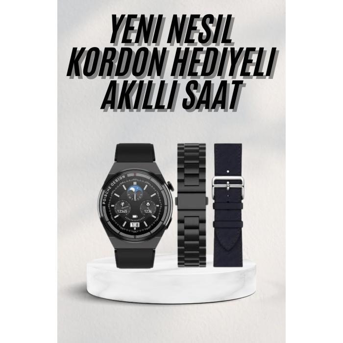 En Çok Tercih Edilen Akıllı Saat Amoled Ekran Nabız Sensörü GPS Uyumlu Adımsayar