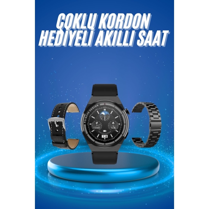 Çoklu Kordon Hediyeli Akıllı Saat Çağrı Cevaplama Müzik Dinleme Dokunmatik Ekran