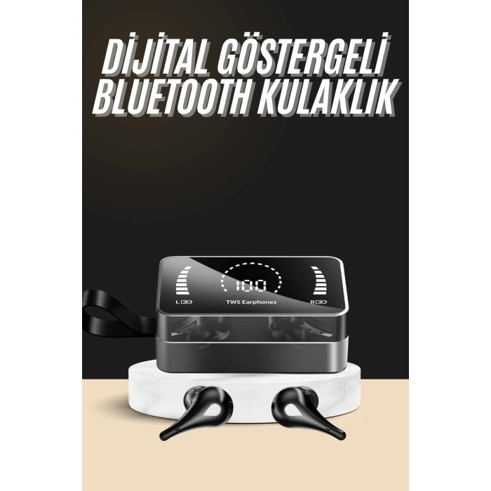 Bluetooth Kulaklık Anc Özelliği Powerbank Özelliği Aynalı Dijital Göstergeli