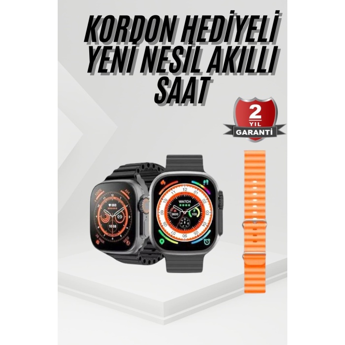 Akıllı Saat Sağlık Takibi Kalp Atışı Adımsayar Ultra Yeni Nesil nefes Egzersizi
