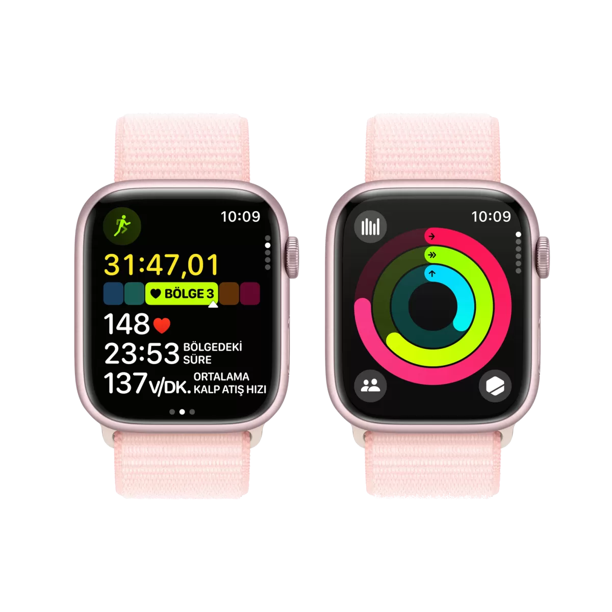 APPLE Apple Watch S9 45mm Pembe SL Akıllı Saat 9226271600