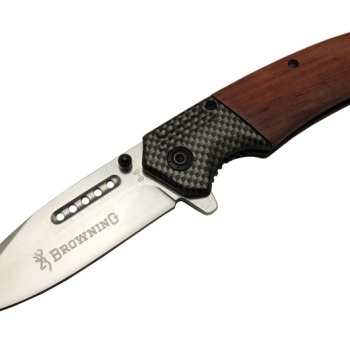 Browning 8-8 Kahverengi Kamp Çakı 20cm - Yarı Otomatik, Ahşap Sap
