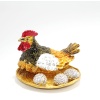Swarovski Taşlı Yumurtalı Tekli Tavuk Model 1