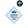 "ARABADA PRENS VAR" Stickerı – 10x10 Cm Araba Camı Uyarı Etiketi