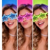 Retro Neon Fosforlu Yıldız Panjur Gözlük - 12 Adet