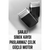 tıraş makinesi Sinek Kaydı Paslanmaz Çelik Taşınabilir Şarjlı