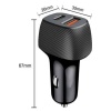 Araç İçi Hızlı Şarj Soketi 38W Oto Çakmaklık Type-C Araba Çakmaklık