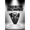 3lü Set Saç Sakal Kesme Traş Makinesi Burun Kılı Alma Tıraş Makinesi