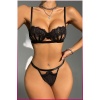 Kadın Siyah Midye Sütyen Takım