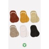 6Lı Mix Babet Çorap 30101 Toprak