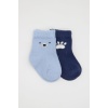 2Li Bear Penye Soket Çorap 10116 Mavi