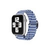 Newface Apple Watch 38mm Star Kordon - Zigzag Beyaz-Mavi