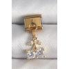 BFS 316L Çelik Gold Renk Sallantı Zirkon Taşlı Kiraz Model Nomination Charm
