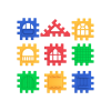 BFS Nessiworld  03702 Puzzle City 64 Parça -Dede