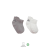 BFS   Bistyle 2Li Sneakers Smile Penye Çorap BS20106 Gri Ekru
