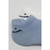BFS   Bistyle 2Li Sneakers Smile Penye Çorap BS20106 Mavi Ekru
