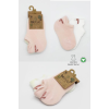 BFS   Bistyle 2Li Sneakers Smile Penye Çorap BS20106 Pembe Ekru