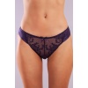 Golshan Giselle Mini Slip, Kadın Güpürlü Saten Mor Külot
