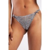 Golshan Giselle Mini String, Kadın Güpürlü Saten Gri String Külot