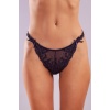 Golshan Giselle Mini String, Kadın Güpürlü Saten Mor String Külot