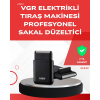ABS Gövdeli Süper İnce Elektrikli Sakal Kesici – 45 dk Kablosuz Kullanım, Yanak Makası Dahil