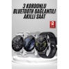 Akıllı Saat Çoklu Kordon Seçeneği Amoled Ekran Çok Fonksiyonlu Bluetooth Bağlantılı