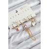 BFS Pirinç Zirkon Taşlı Sallantılı Ve İncili Gold Renk 6lı Küpe Set