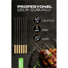 BFS  Çelik Şiş Çubuğu - Mangal Şişi Ahşap Saplı Kebap Şişi  6 Adet